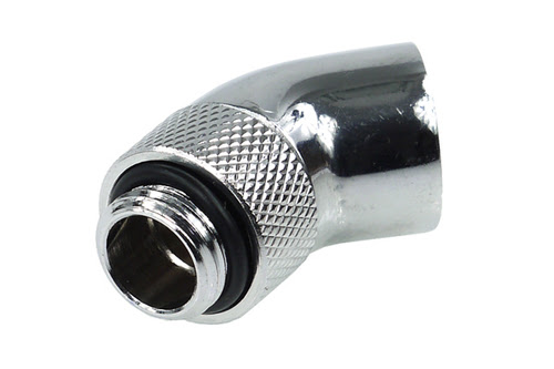 HF Coude 45° rotatif - 1/4" Mâle / Femelle Chrome